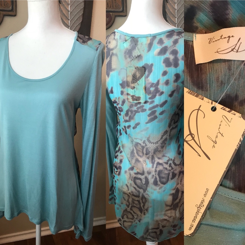 aqua NWT Vintage Havana top - Picture 1 of 6